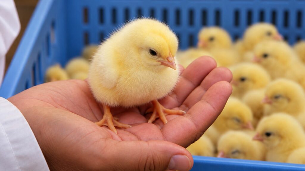 poussins caisse couvoir